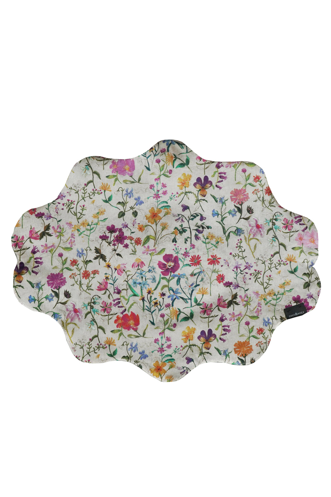 Reversible Wavy Placemat made with Liberty Fabric LINEN GARDEN & KATIE & MILLIE