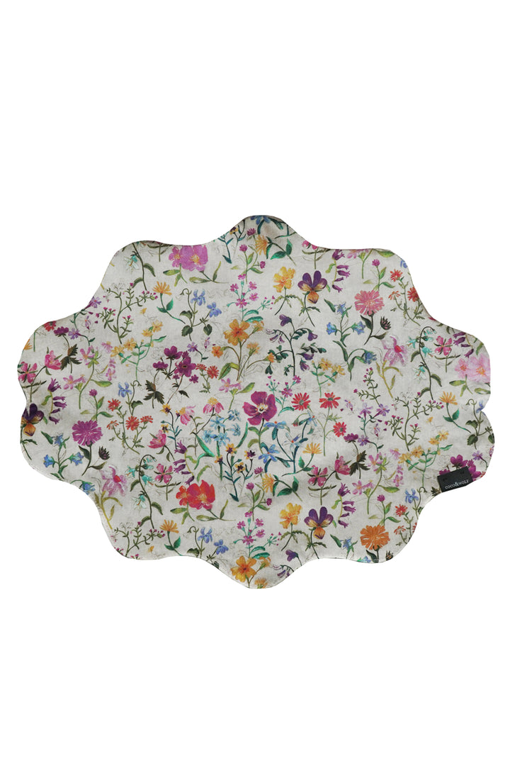 Reversible Wavy Placemat made with Liberty Fabric LINEN GARDEN & KATIE & MILLIE