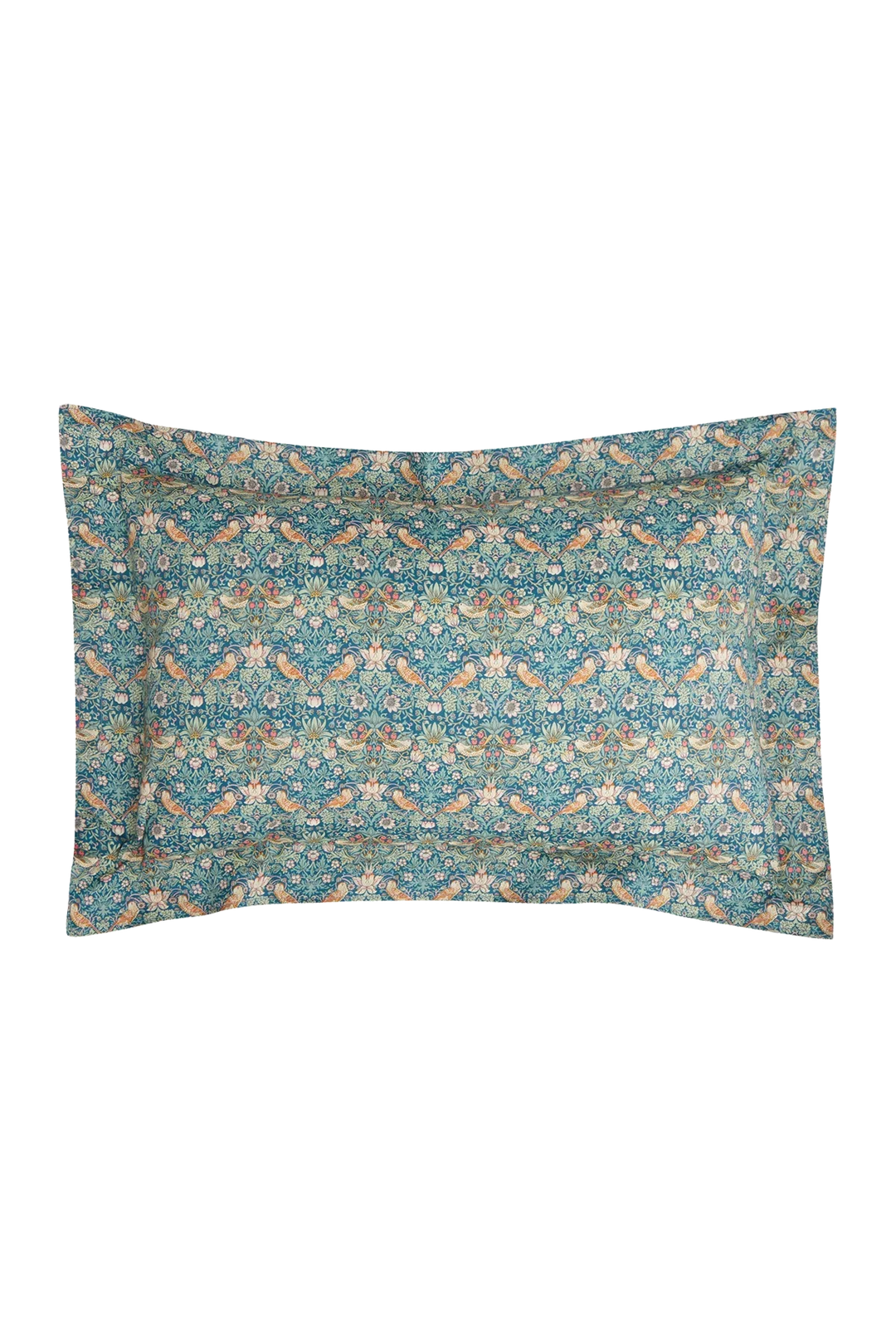 Oxford Edge Oblong Cushion made with Liberty Fabric STRAWBERRY THIEF