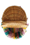 Oval Picnic Basket made with Liberty Fabric ARCHIVE SWATCH