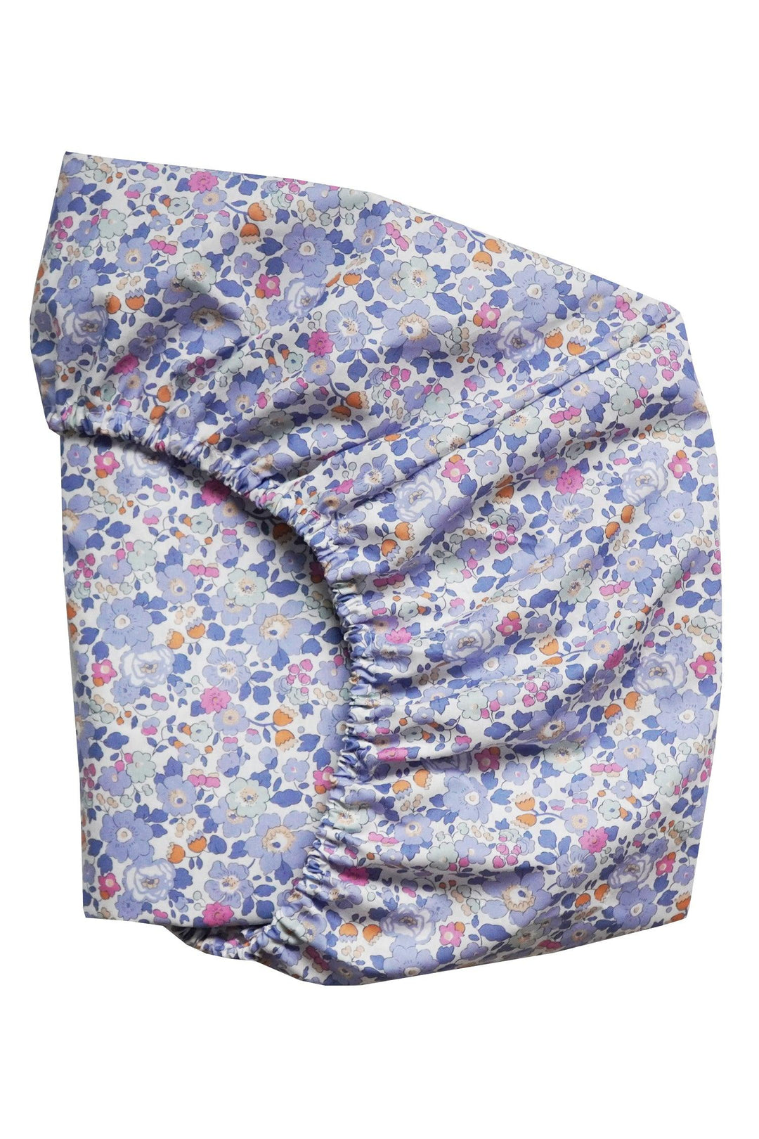 Fitted Sheet made with Liberty Fabric BETSY LAVENDER BLUE