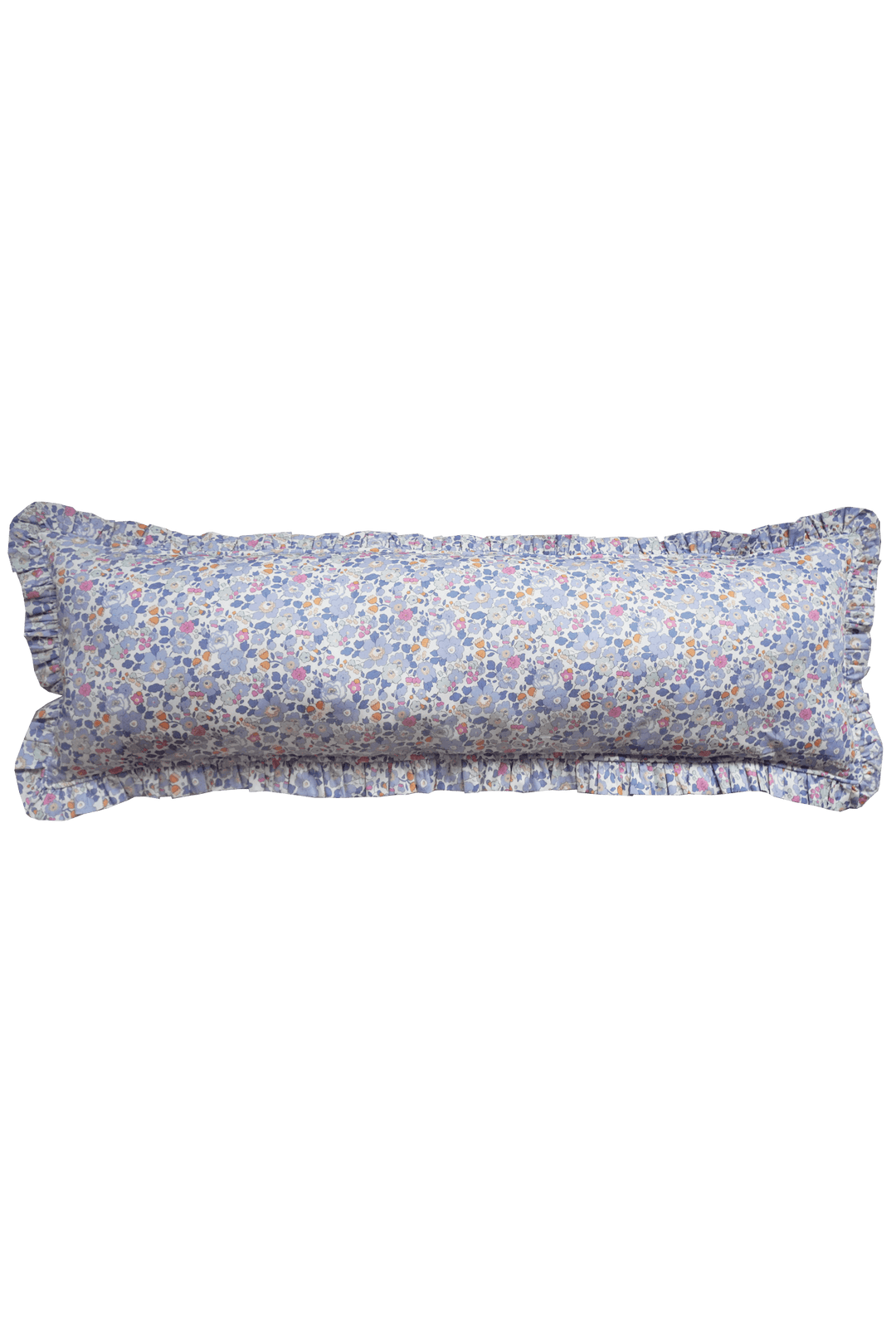 Ruffle Bolster Lumbar Cushion made with Liberty Fabric BETSY