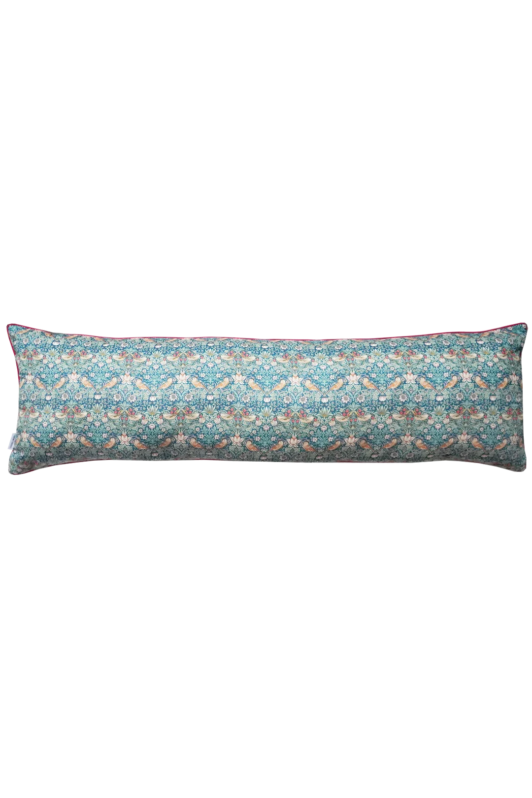 Piped Bolster Lumbar Cushion made with Liberty Fabric STRAWBERRY THIEF