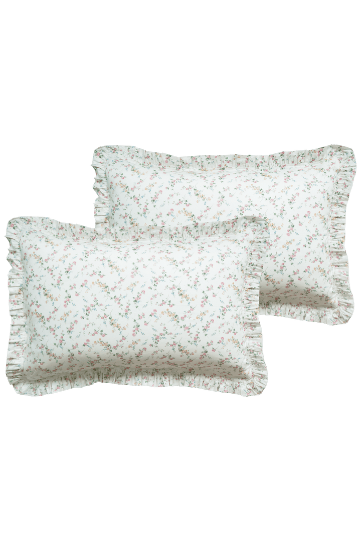 Frill Edge Pillowcase made with Liberty Fabric ELIZABETH
