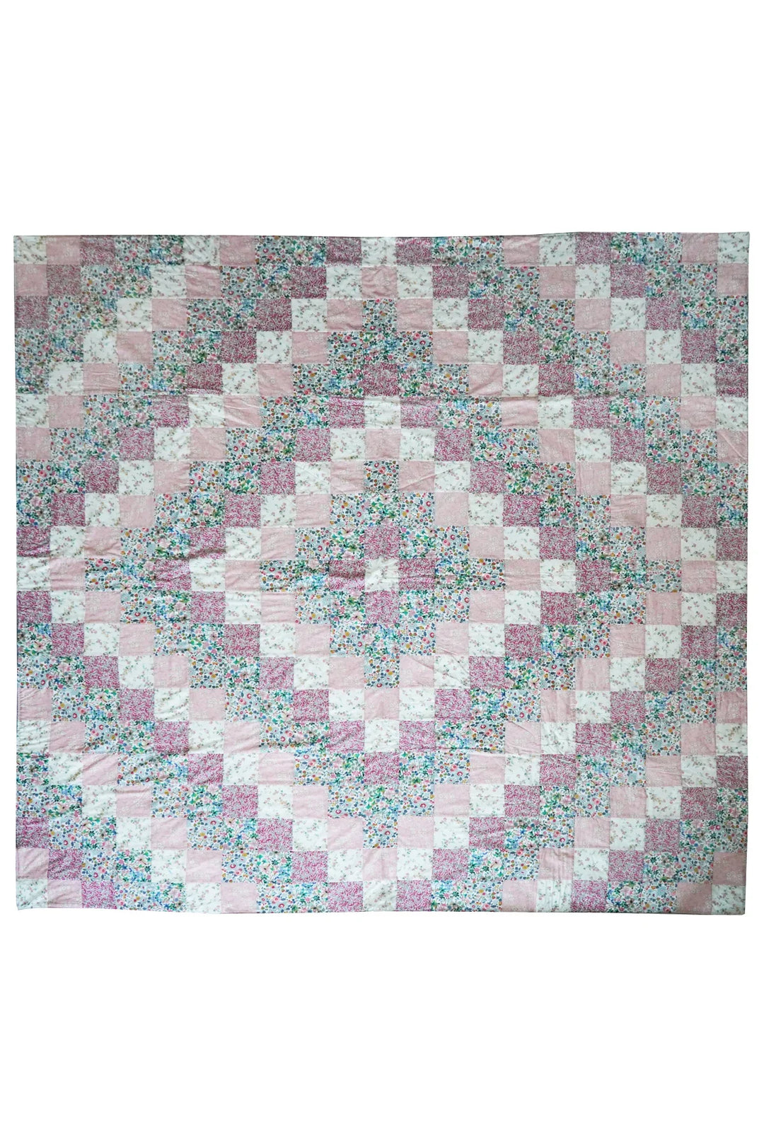 Handmade Liberty Fabric Patchwork Bedspread in CLASSIC COLLECTION