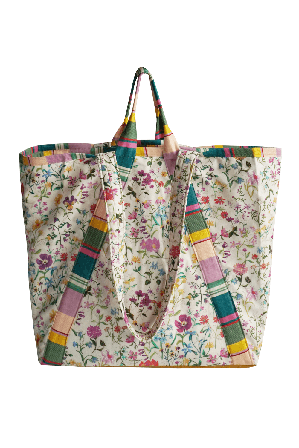 Coco Wolf Large Tote Bag made with Liberty Fabric LINEN GARDEN