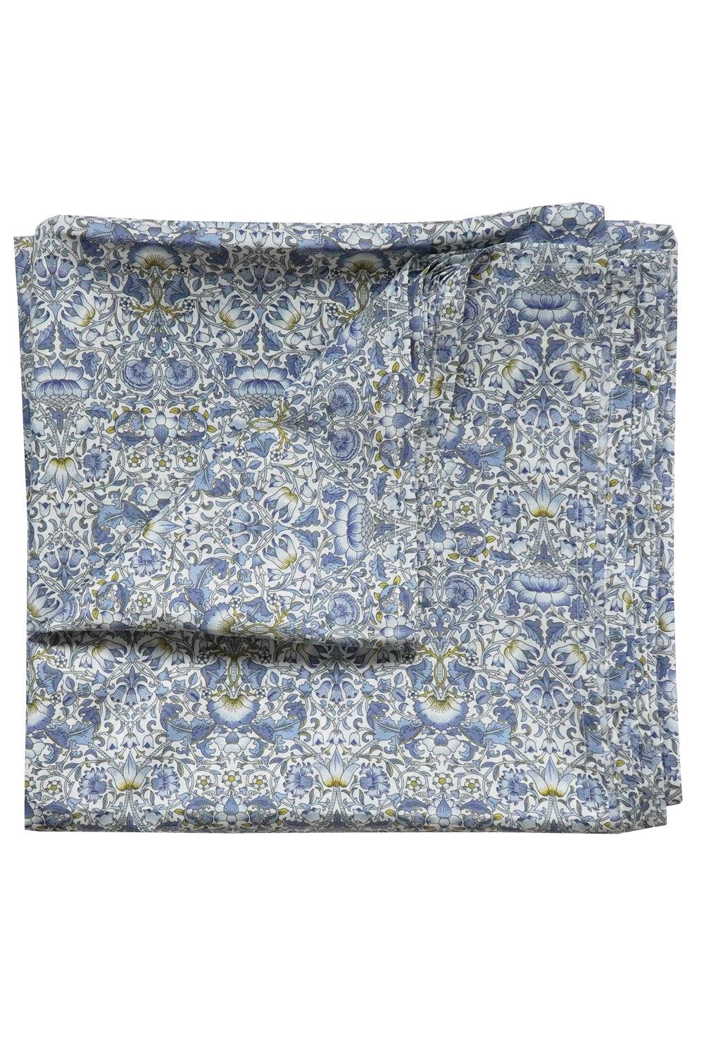 Coco & Wolf Flat Top Sheet Liberty Fabric Lodden China Blue