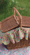 Rectangular Picnic Basket made with Liberty Fabric BETSY SUNFLOWER