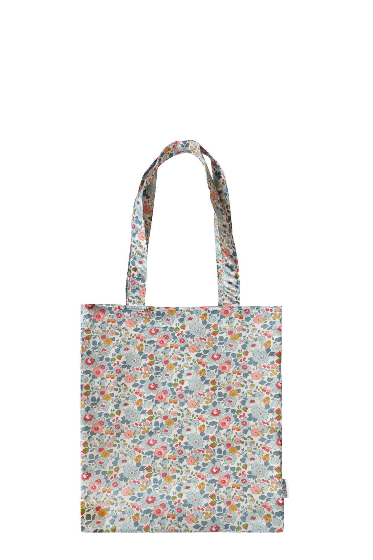 Coco Wolf Reusable Shopping Bag Liberty Fabric BETSY GREY