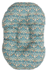 Wicker Oval Pet Bed made with Liberty Fabric STRAWBERRY THIEF - Coco & Wolf