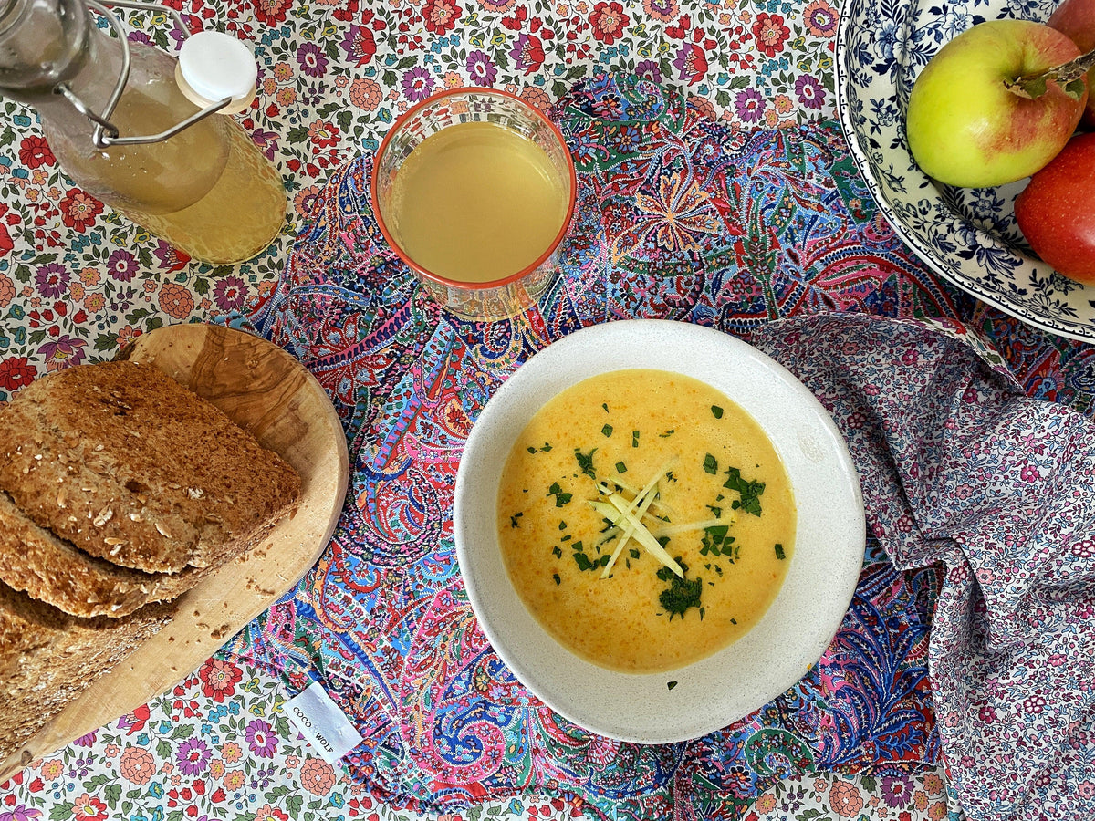 Seasonal Eating | Somerset Cider & Cheddar Soup - Coco & Wolf