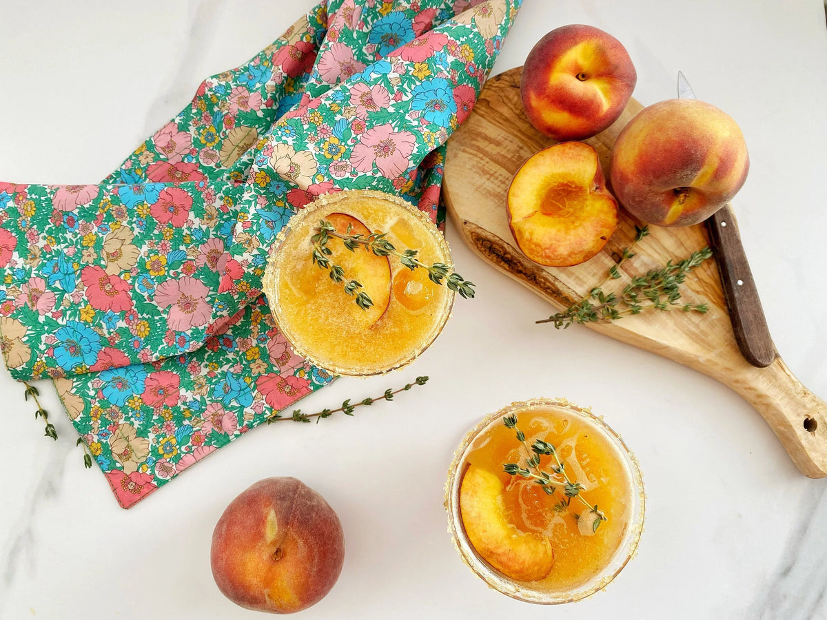 Summer Tipple Recipe: Peach Thyme Spritz - Coco & Wolf