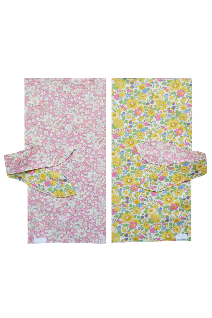 Reversible Bow Napkin Set made with Liberty Fabric BETSY & BETSY BOO