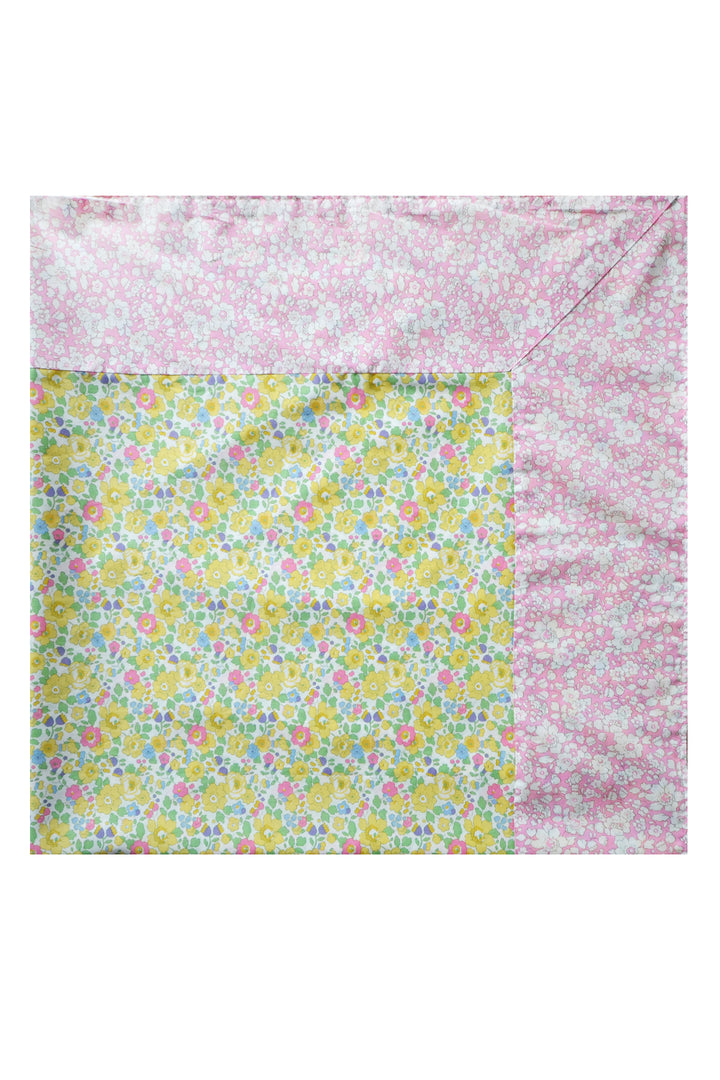 Reversible Tablecloth made with Liberty Fabric BETSY BOO BUBBLEGUM & BETSY CITRUS