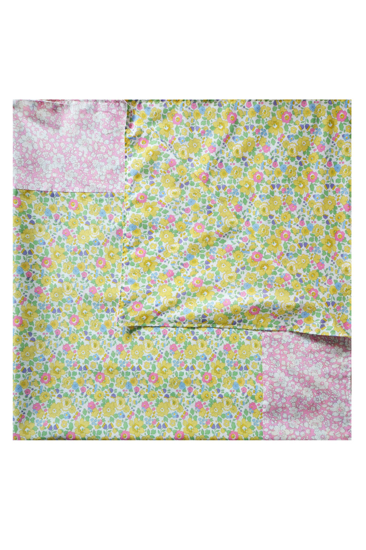 Reversible Tablecloth made with Liberty Fabric BETSY BOO BUBBLEGUM & BETSY CITRUS