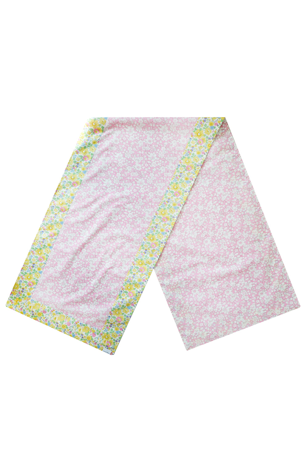 Reversible Tablecloth made with Liberty Fabric BETSY BOO BUBBLEGUM & BETSY CITRUS