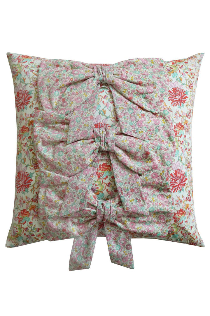 3 Bow Cushion made with Liberty Fabric CHRISTELLE & BETSY ANN - Coco & Wolf