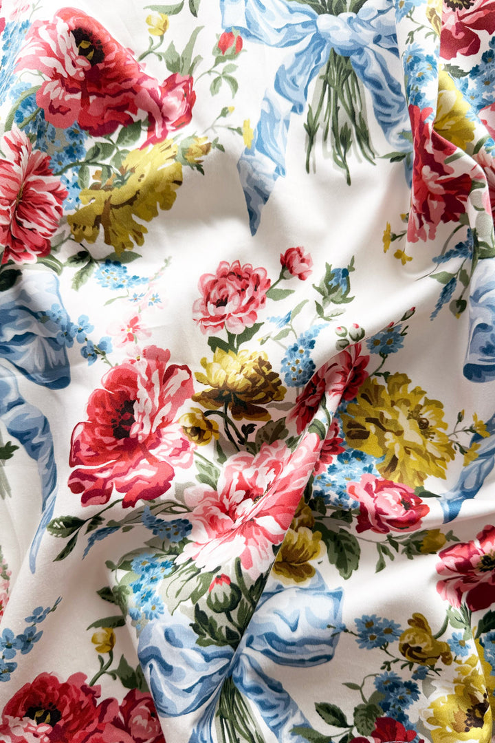 Bridgerton Picnic Blanket made with Liberty Fabric REGENCY TRAIL & BOW BOUQUET