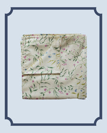 Bridgerton Flat Top Sheet made with Liberty Fabric REGAL BLOSSOM GREEN