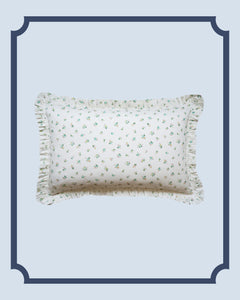 Bridgerton Frill Edge Pillowcase made with Liberty Fabric POSY CORSAGE YELLOW