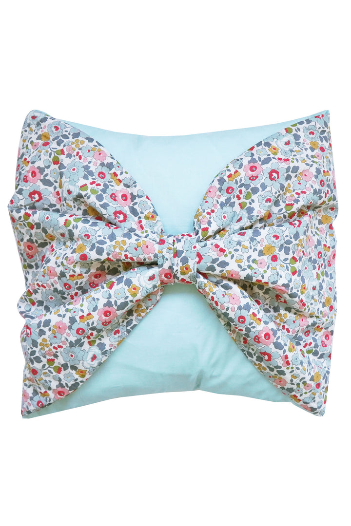 Big Bow Linen Cushion made with Liberty Fabric BETSY