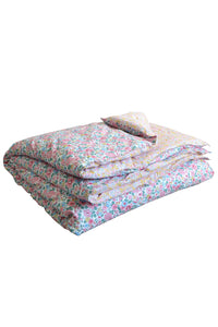 Reversible Heirloom Quilt made with Liberty Fabric BETSY CANDY FLOSS & WILTSHIRE BUD PINK