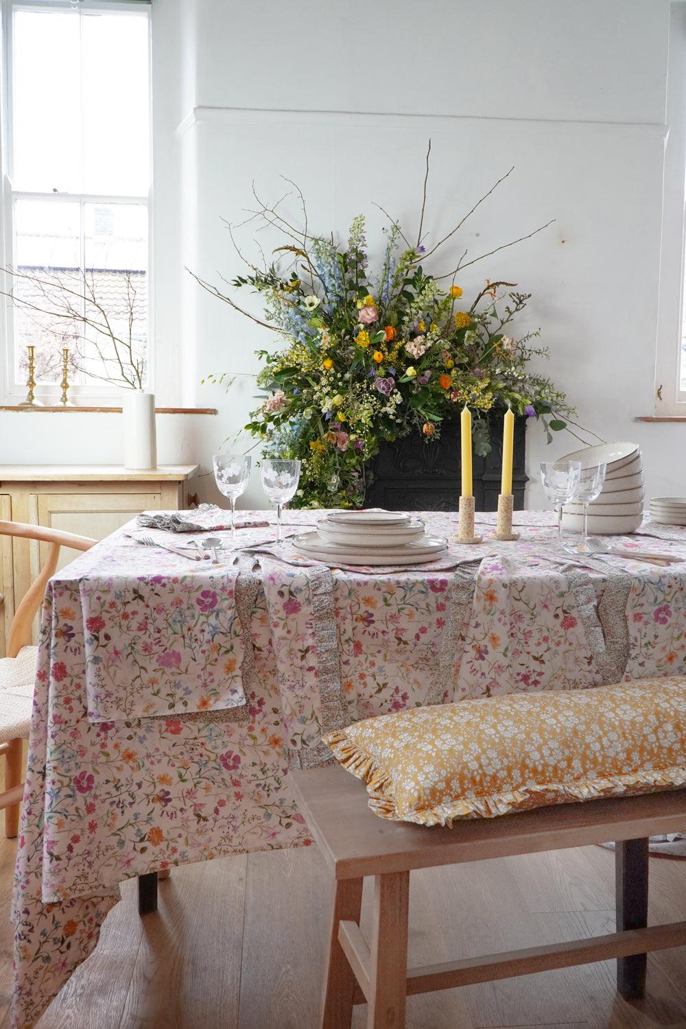 Tablecloth made with Liberty Fabric LINEN GARDEN - Coco & Wolf