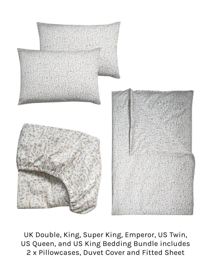 Duvet Set made with Liberty Fabric THEO GREEN