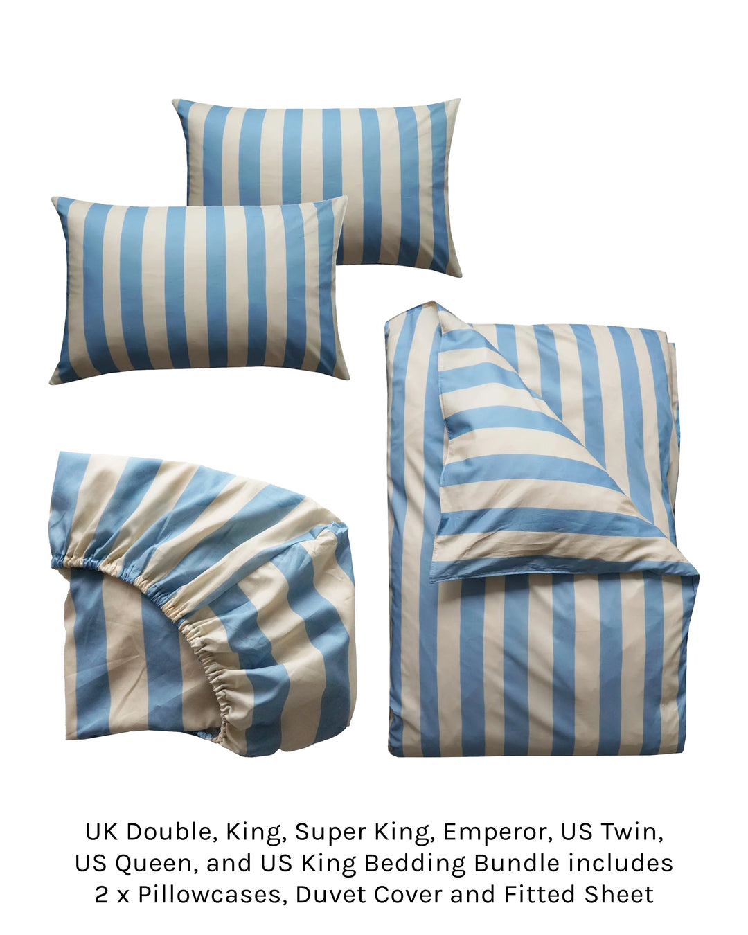 Duvet Set made with Liberty Fabric VACATION STRIPE