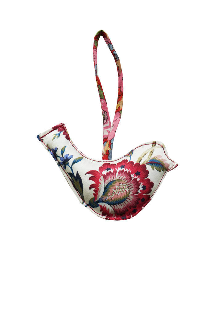 Dove-Shaped Hanging Christmas Decoration made with Liberty Fabric BETSY STAR & EVA BELLE