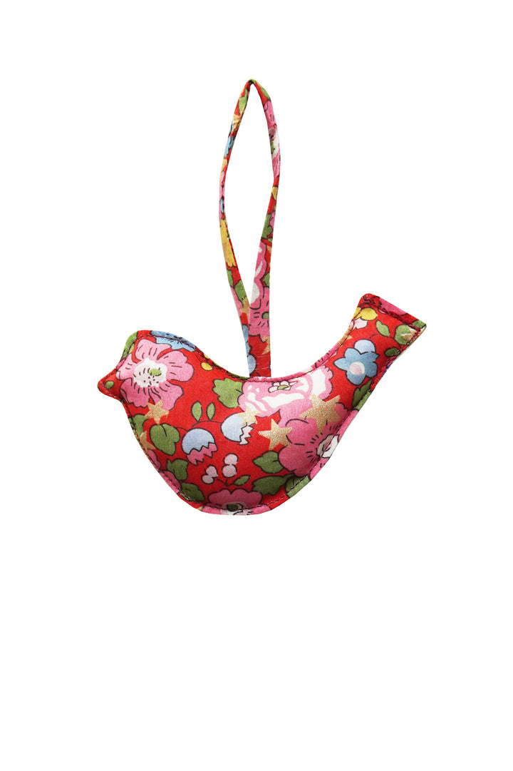 Dove-Shaped Hanging Christmas Decoration made with Liberty Fabric BETSY STAR & EVA BELLE