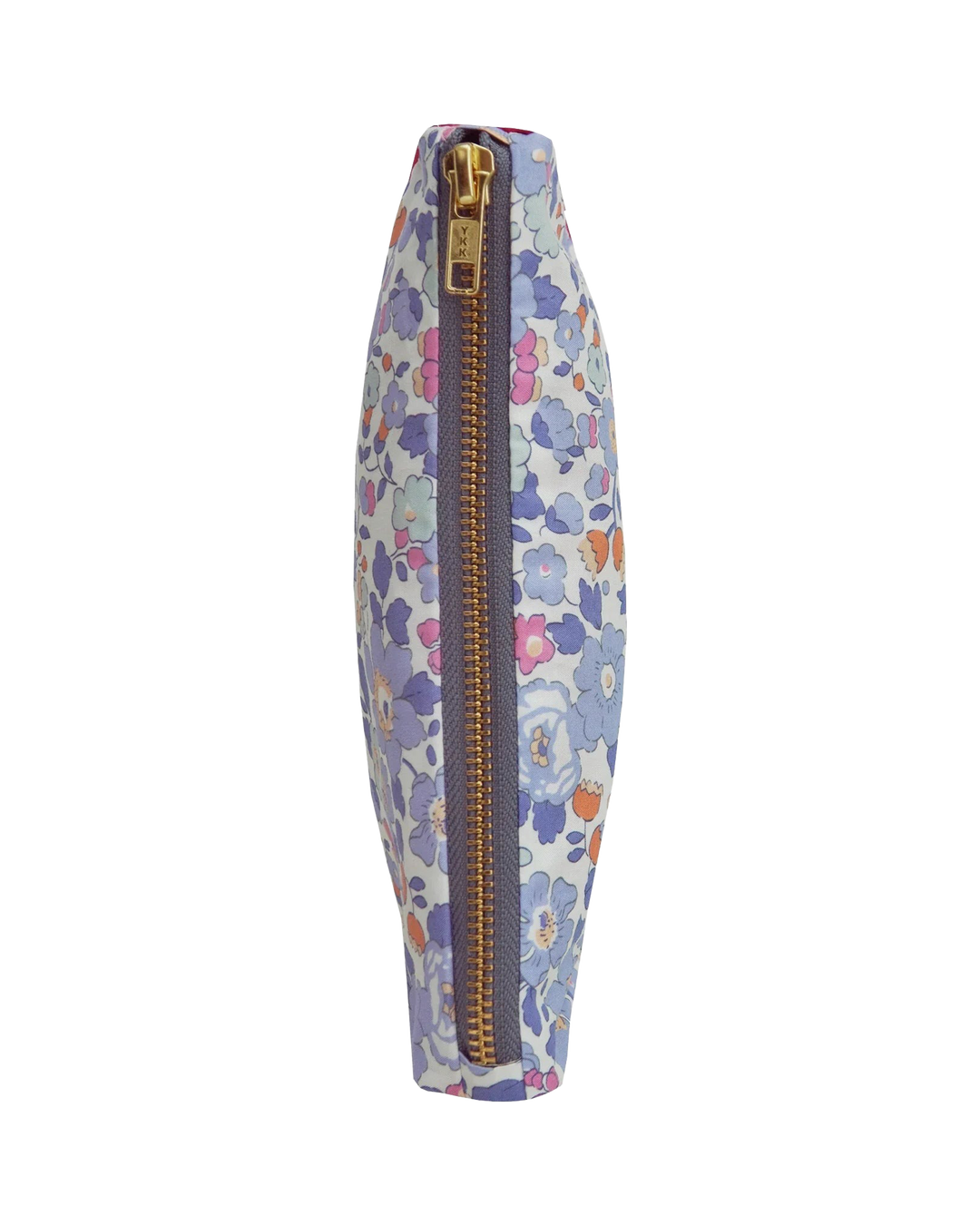 Piped-Edge Pouch made with Liberty Fabric BETSY LAVENDER BLUE