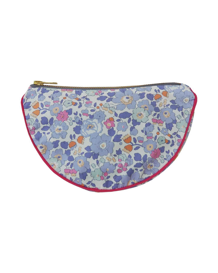 Piped-Edge Pouch made with Liberty Fabric BETSY LAVENDER BLUE