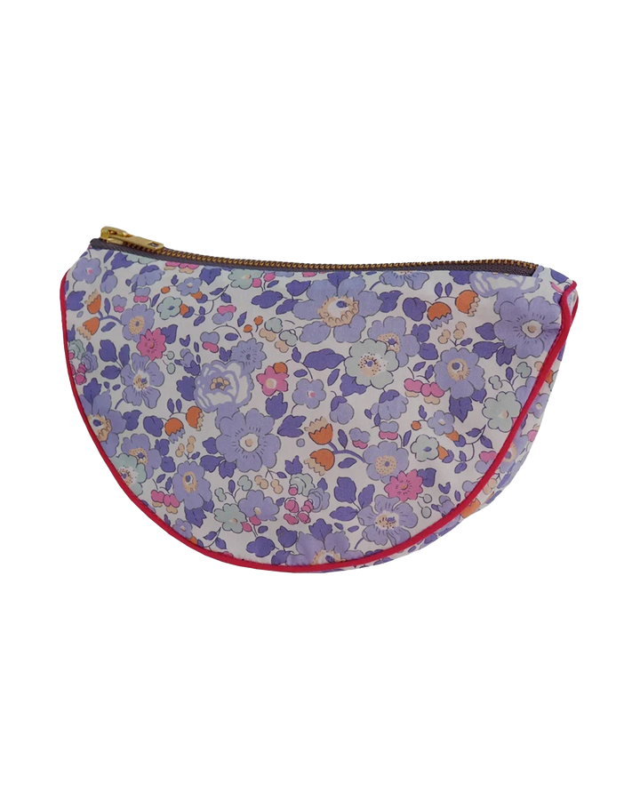 Piped-Edge Pouch made with Liberty Fabric BETSY LAVENDER BLUE