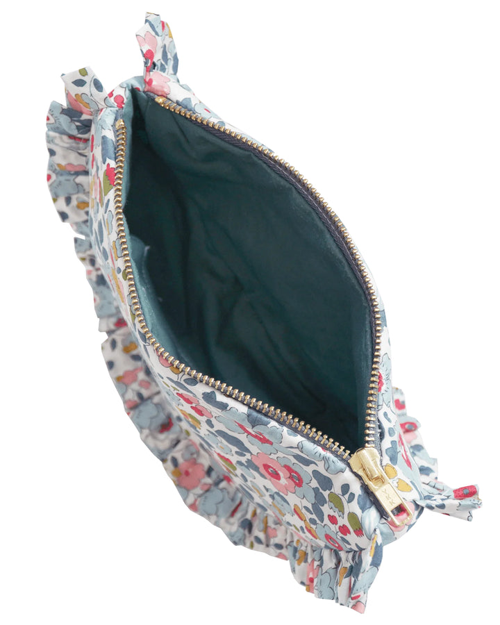 Ruffle Pouch made with Liberty Fabric BETSY