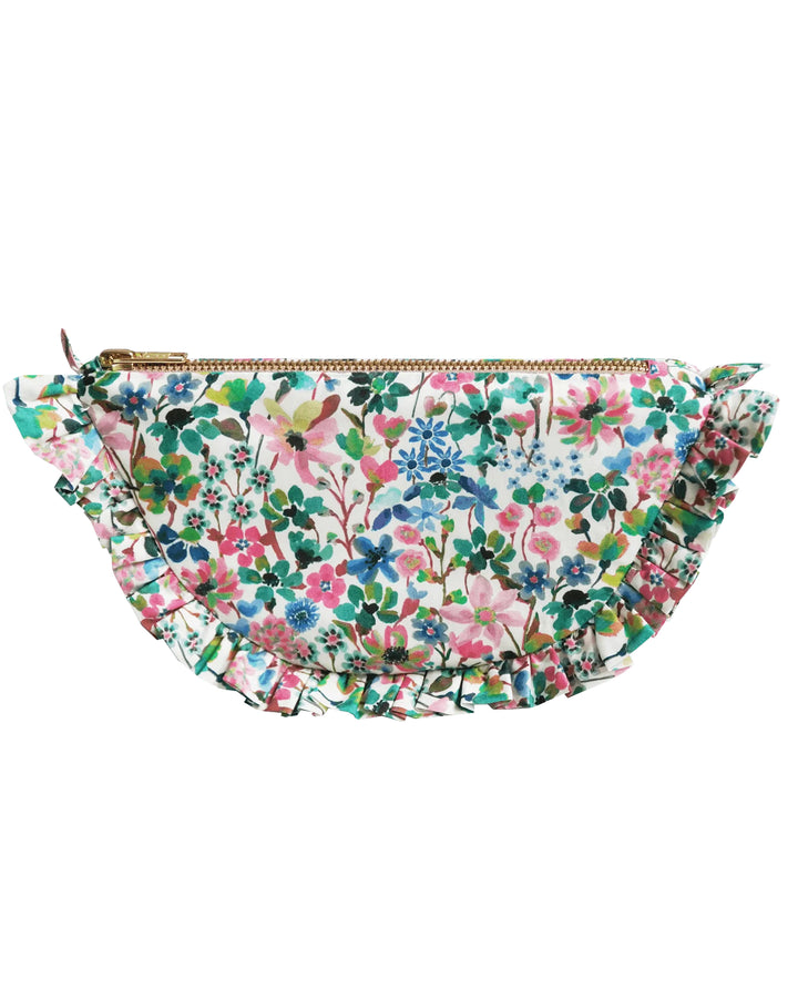 Ruffle Pouch made with Liberty Fabric DREAMS OF SUMMER