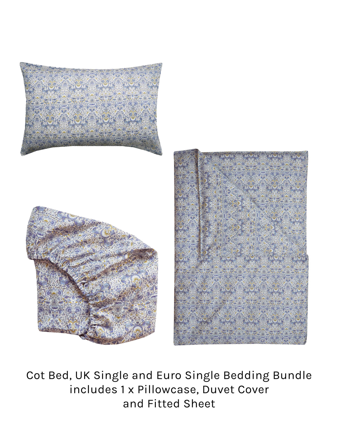 Duvet Set made with Liberty Fabric LODDEN CHINA BLUE