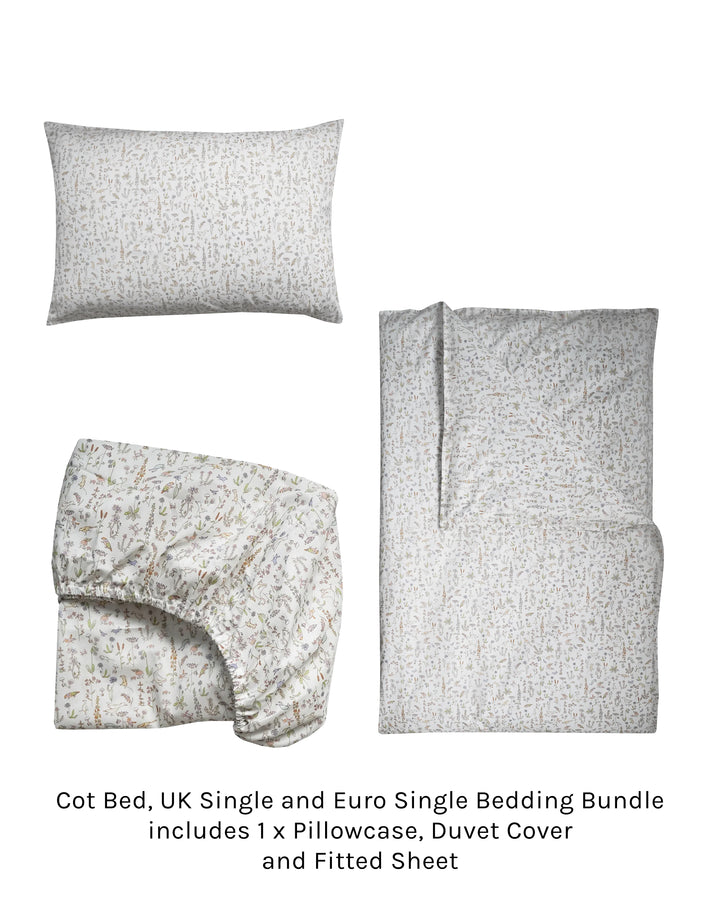 Duvet Set made with Liberty Fabric THEO GREEN