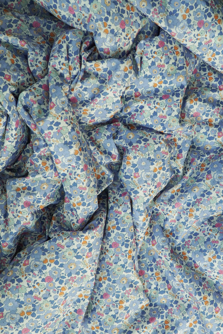 Reversible Heirloom Quilt made with Liberty Fabric BETSY LAVENDER & ELIZABETH