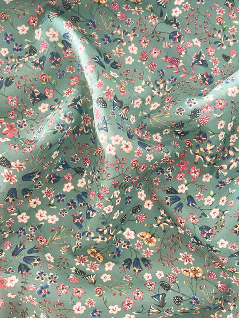 Liberty Fabric Tana Lawn® Cotton DONNA LEIGH GREEN