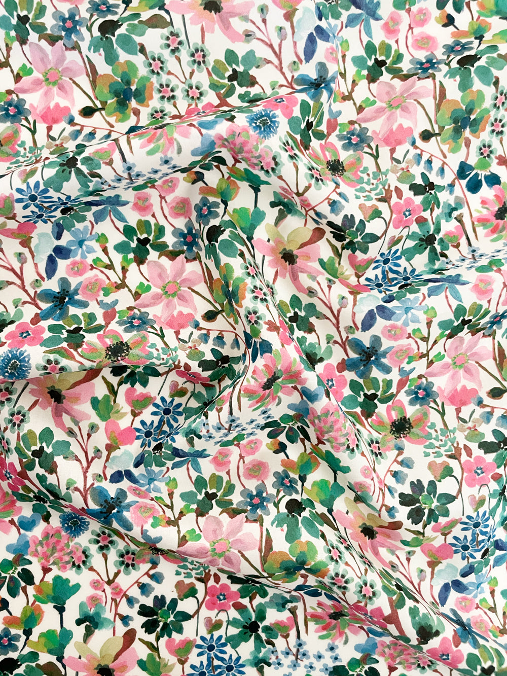 Flat Top Sheet made with Liberty Fabric DREAMS OF SUMMER