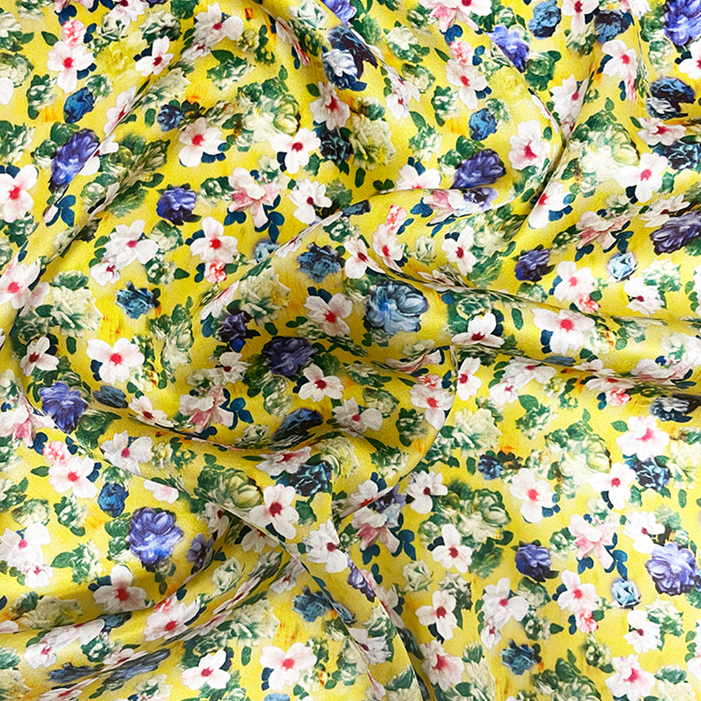 Silk Pillowcase made with Liberty Fabric ENCORE HONEY