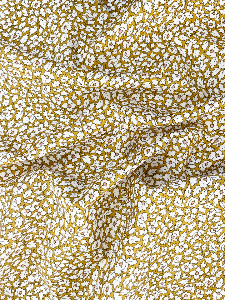 Liberty Fabric Tana Lawn® Cotton FEATHER MEADOW MUSTARD