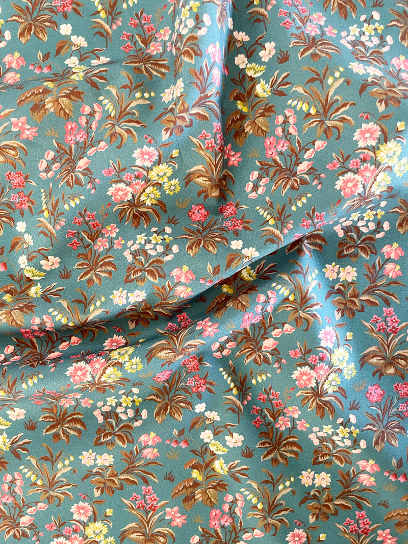 Liberty Fabric Piccadilly Poplin Cotton FLORAL FABLE