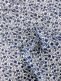 Liberty Fabric Tana Lawn® Cotton FLORAL STENCIL NAVY