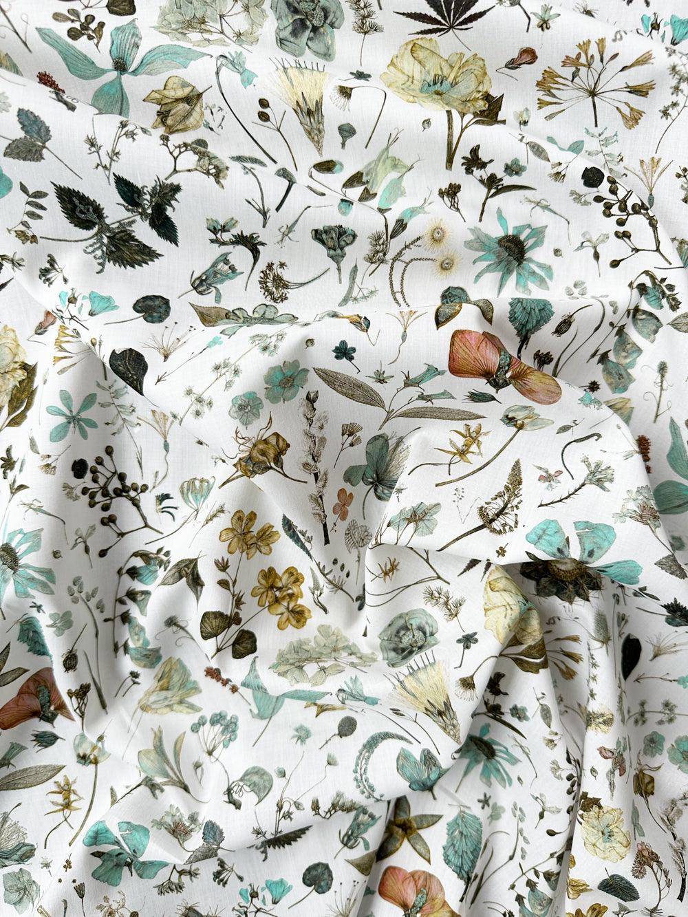 Reversible Scallop Bedspread made with Liberty Fabric FLORAL EVE & BETSY