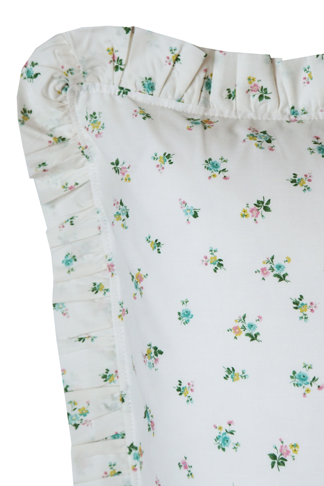 Bridgerton Frill Edge Pillowcase made with Liberty Fabric POSY CORSAGE YELLOW