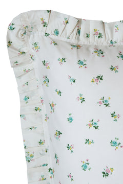 Bridgerton Frill-Edge Pillowcase made with Liberty Fabric POSY CORSAGE YELLOW