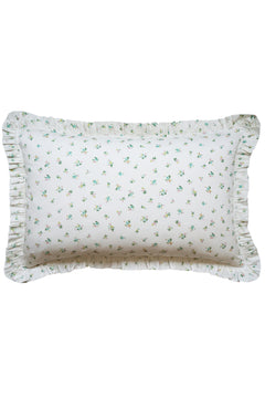 Bridgerton Frill-Edge Pillowcase made with Liberty Fabric POSY CORSAGE YELLOW