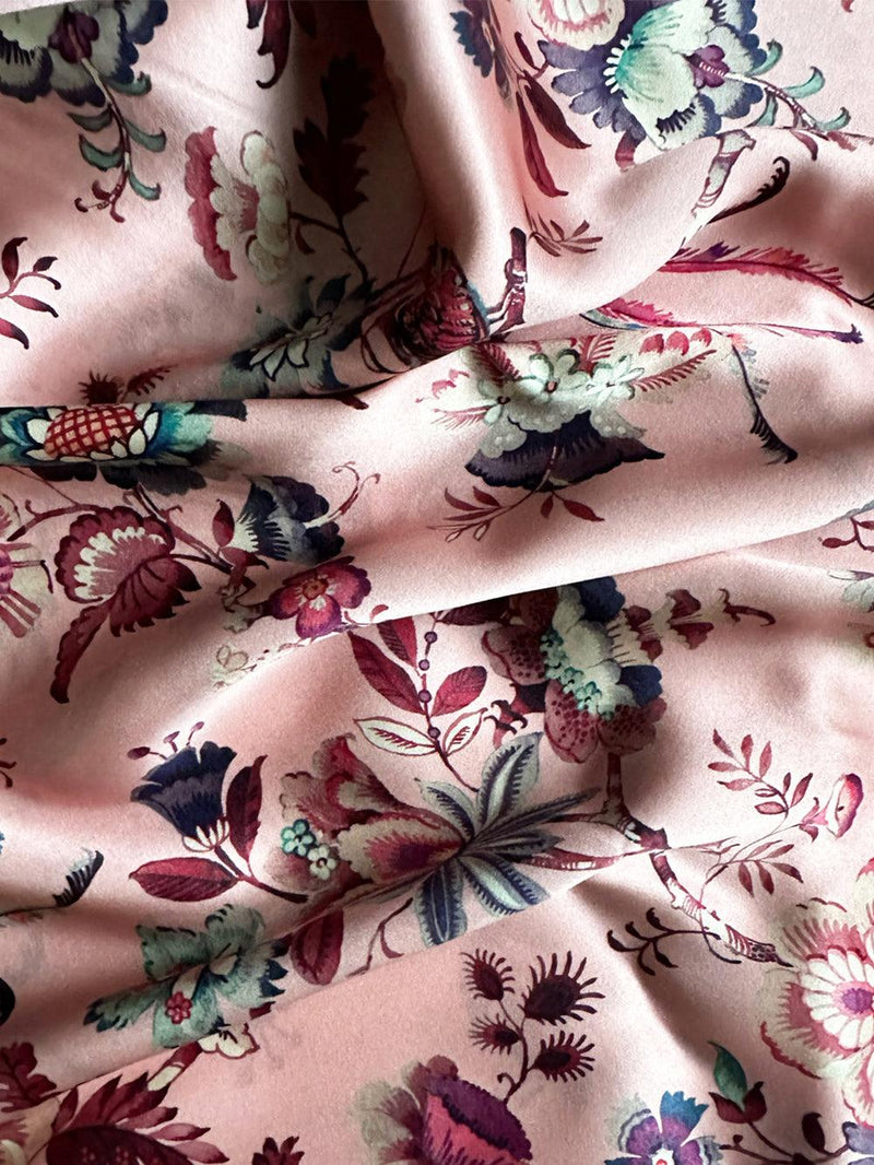 Liberty Fabric Belgravia Silk Satin JANNAH PINK